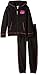 Juicy Couture Little Girls' Toddler 2 Piece Hooded Jacket and Jog Pant Set, Black, 3T