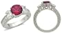 Antique Inspired Ruby Cubic Zirconia Ring