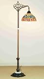 Shaded/Downlight - 65829 Tiffany Tavern Bridge Arm Floor Lamp