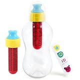 Kids Bobble 2 Complete Filtered Water Bottles with 2 Yellow Band Replacement Filters Stainless Steel Filtered Water Bottle