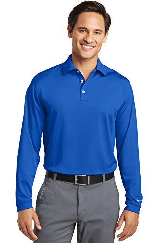 Nike Golf Long Sleeve Dri-FIT Stretch Tech Polo, Blue Sapphire, Large