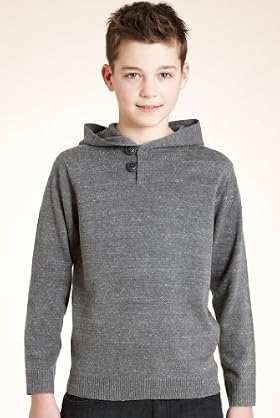 Boys' Limited Hooded Waffle Jumper