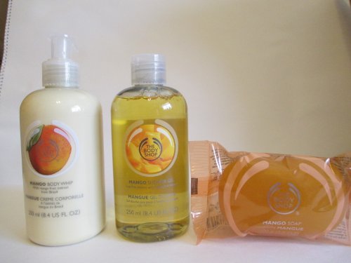 The Body Shop Mango Gift Set, Includes Mango Body Whip Lotion, Shower Cream, and Mango Soap