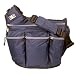 Diaper Dude Navy Diaper Bag with Gray Zippers