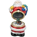 Mr. Christmas 4 1/2-Inch Mini Porcelain Music Box, Metallic Finish -- Santa
