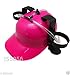 Forum Novelties 74738 Helmet-Neon Pink-Drinking Pink Drinking Hard Hat Cool Unique Party Game Beer Soda Dual Can Straw Helmet