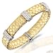 18 Kt Beautiful White-Gold Handwoven Mesh Diamond Pave Bangle Bracelet