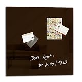 Buy Sigel GL112 Glas-Magnetboard artverum, mocca, inkl. 2 extra starke Magnete und Befestigungsmaterial, Tempered Glas, 480x480x15 Offer