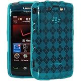 New Amzer Luxe Argyle Skin Case Blue For Blackberry Storm 2 9550 Quality Material Flexible Elegant