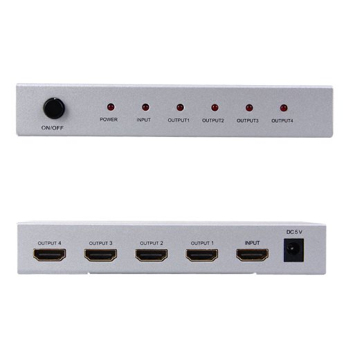 1入力4出力のHDMI分配器(スプリッター)HDM