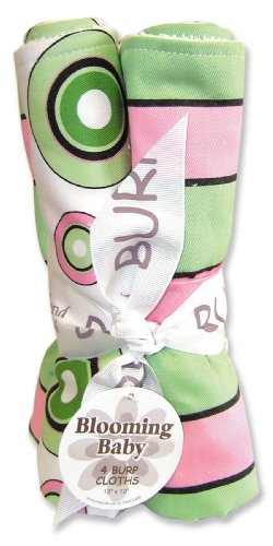 Trend Lab Pixie Stix Set of 4 Burp Cloths