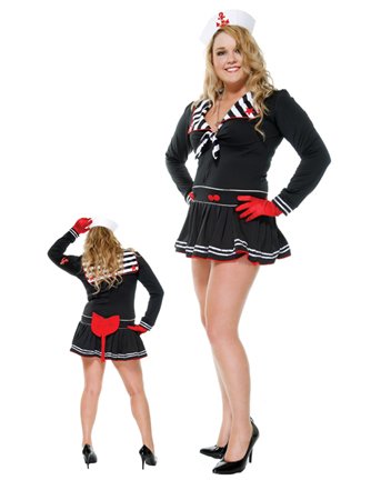 Plus Size Deckhand Darling - Sexy Sailor Girl Costume