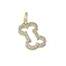 Bark Avenue Jewelers- Diamond Bone Outline Pendant 14 Karat Yellow Gold 0.33cttw.