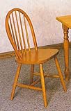 4 NEW OAK WINDSOR CHAIRS. WITH SPINDLE BACK AND LEGS
