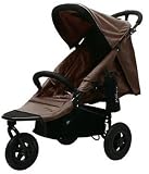 AirBuggy Mimi 3-Wheel Buggy (Black Frame with Brown Fabric)