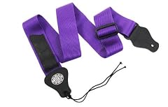 Gaucho Purple Nylon Guitar Strap for Electric/Acoustic/Bass Guitar with Built in Pick Holder
