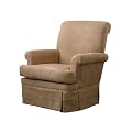 LA Baby Upholstered Swivel Glider Rocker - Khaki