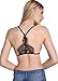 Wink Gal Women's Cami Floral Sheer Lace Cross Back Bralette Wire Free