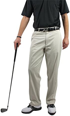 Palm Springs Golf Men's Dryfit Flat Front Pant, 32/31, Cream