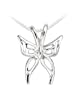Sterling Silver Butterfly Pendant, 18"