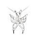 Sterling Silver Butterfly Pendant, 18"