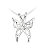 Sterling Silver Butterfly Pendant, 18"