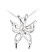 Sterling Silver Butterfly Pendant, 18