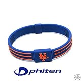 Phiten New York Mets Royal Blue MLB Authentic Collection Silicone-Titanium Bracelet