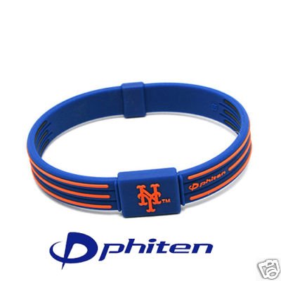 Phiten New York Mets Royal Blue MLB Authentic Collection Silicone-Titanium Bracelet