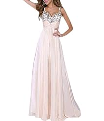 Sexy A-line V-neck Cotton/Polyester Spring Summer Sequined Spaghetti Strap Evening Dress/Party Dress/Wedding Dress 