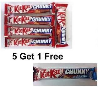 Nestle Japan Kitkat Chunky Chocolate Wafer Bar (5 pieces free 1) 38g