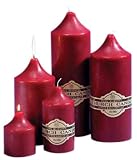 Produkt-Bild: DRAGIMEX 16330 Landhauskerze 25cm rot Durchmesser 10cm