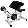 Deluxe Scott Curler wei� / Scott Bank sitzend mit Chrom-Applikationen ca. 91,5 cm lang / 57cm breit / 82 - 103cm hoch BCA-20