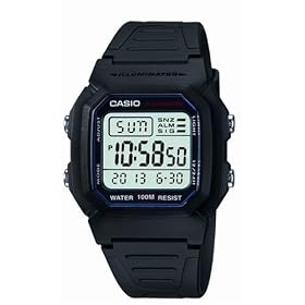 Casio - W-800H-1AVES - Montre Homme - Quartz Digital - Cadran Gris - Bracelet R�sine Noir