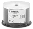 Verbatim DVD-R 4.7GB 8X DataLifePlus White Inkjet Printable, Hub Printable 50pk Spindle