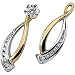 14K Two Tone Gold Diamond Earring Jacket