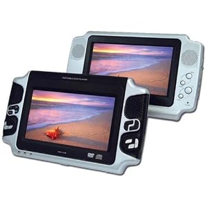 Curtis DVD8723 7-Inch Dual Screen Portable DVD Player by 