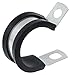 ZORO SELECT COL2809SS Clamp, Cushioned, EPDM,Dia. 1 3/4, PK10