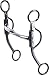Darnall NSBA 7/16 Snaffle Bit w/Slver Overlay - 5"