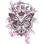 Rebel~butterfly Skull Goth Adult Sweatshirt