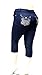 1826 Women's Plus Size Stretch MID Rise Denim Jeans Capri Blue & Black PC-2686