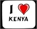I Love Kenya Decorated Mouse Pad