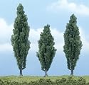 Woodland Scenics: Ready Made Realistic Trees 3.5'' - 4.75'' Poplar (3)