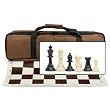 Wood Expressions Tournament Chess Set with Brown Bag - 3 3/4" King Solid Plastic