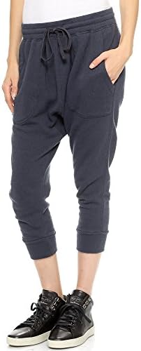 NLST Women's Knit Harem Pants, Navy, Medium