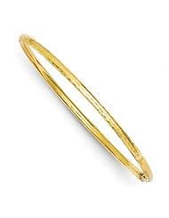 14k 3mm D/c Tube Bangle, Best Quality Free Gift Box Satisfaction Guaranteed