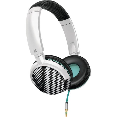 Philips ONeill SHO8800/28 On Ear Headphones (White Black Checked) Philips O'Neill SHO8800/28 On-Ear Headphones (White Black Checked)