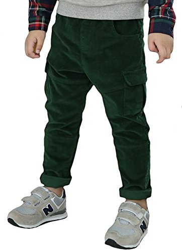 Little Boys' Solid Color Pull-on Corduroy Cargo Pant