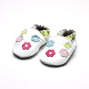 Kinderschuhe - Krabbelschuhe - Blumen - Jinwood flower green