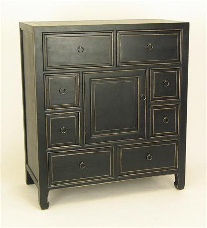 Suchow Apothecary Chest (Black) (36H x 32W x 16D)